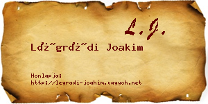 Légrádi Joakim névjegykártya